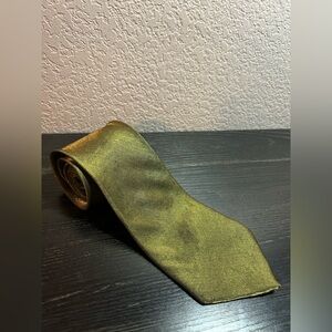 Laurant Benon Paris Silk Tie Gold/Green